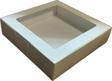 Karton Kutu Pencereli  Havlu Kutusu 25X25X5 (10 Adet)  Beyaz
