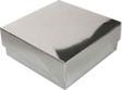 Komple Karton Kutu Düz Renk 9X9X3 CM (25 Adet)  Gümüş