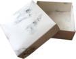 Komple Karton Kutu Mermer Desenli 8X8X3 CM (50 Adet)  Beyaz