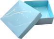 Komple Karton Kutu Mermer Desenli 8X8X3 CM (50 Adet)  Mavi