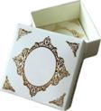 Komple Karton Kutu Saray Desen Gold Yaldız 4X4X2 CM (50 Adet)  Krem