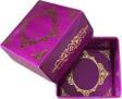 Komple Karton Kutu Saray Desen Gold Yaldız 4X4X2 CM (50 Adet)  Mor