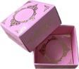 Komple Karton Kutu Saray Desen Gold Yaldız 4X4X2 CM (50 Adet)  Pembe