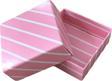 Komple Karton Kutu 5X5X2.2 CM (50 Adet)  Çizgili Pembe