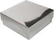 Komple Karton Kutu Düz Renk 6X6X2.5 CM (25 Adet)  Gümüş