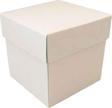 Komple Karton Kutu Düz Renk 6X6X6 CM (25 Adet)  Beyaz