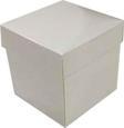 Komple Karton Kutu Düz Renk 7X7X7 CM (25 Adet)  Beyaz
