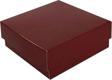 Komple Karton Kutu Düz Renk 8X8X3 CM (25 Adet)  Bordo