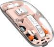 Aggıy Sessiz Kablosuz Mouse, 2.4Ghz+Bluetooth 5.0 Şarj Edilebilir Mouse, 2400 Dpi Şeffaf Gaming Mouse