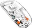 Aggıy Sessiz Kablosuz Mouse, 2.4Ghz+Bluetooth 5.0 Şarj Edilebilir Mouse, 2400 Dpi Şeffaf Gaming Mouse