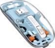 Aggıy Sessiz Kablosuz Mouse, 2.4Ghz+Bluetooth 5.0 Şarj Edilebilir Mouse, 2400 Dpi Şeffaf Gaming Mouse