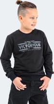 Slazenger DUNA IN Unisex Çocuk Sweatshirt Siyah