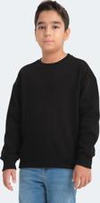 Slazenger LOGAN Unisex Çocuk Sweatshirt Siyah
