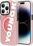 Youngkit iPhone 13 Pro Max Uyumlu Kılıf Magsafe Şarj Özellikli Binfen Serisi Yazı Temalı Kapak