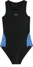 Slazenger Spl RacerBlk Jn43 Kız Çocuk Mayo Siyah / Turkuaz