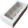 Asetat Pencereli Karton Kutu 20x10x5 CM 8 Bölmeli Kutu (10 Adet)  Beyaz