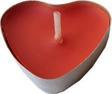 Kalp Tealight Mum Kalp Modeli (50 Adet)  Kırmızı