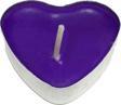 Kalp Tealight Mum Kalp Modeli (50 Adet)  Mor