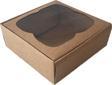 Çerçeveli Karton Kutu 8X8X3 CM (50 Adet)  Kraft
