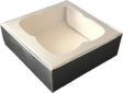 Çerçeveli Karton Kutu 9X9X3 CM (50 Adet)  Gümüş