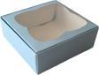 Çerçeveli Karton Kutu 9X9X3 CM (50 Adet)  Mavi