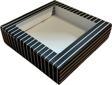 Pencereli Karton Kutu Çizgili Model 20X20X5 CM (10 Adet)  Siyah