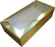 Pencereli Karton Kutu Düz Renk 20X10X5 CM  (10 Adet) Gold