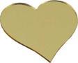 Pleksi Aynalı Kalp - Flexi Kalp 5X5 Cm Yapışkanlı (10 Adet)   Altın