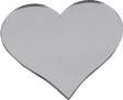 Pleksi Aynalı Kalp - Flexi Kalp 5X5 Cm Yapışkanlı (10 Adet)   Gümüş