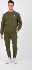 Esqudo Erkek Haki Nakışlı Oversize Sweatshirt