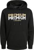 Jack&Jones Blugere Sweat Hood Prau23 Erkek Siyah Sweatshirt 12245810-02