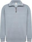 Unisex Relax Fit Rahat Kesim Pamuklu Yarım Fermuarlı Dik Yaka Sweatshirt