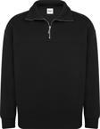 Unisex Relax Fit Rahat Kesim Pamuklu Yarım Fermuarlı Dik Yaka Sweatshirt