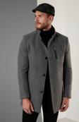 Buratti Slim Fit Düğmeli Dik Yaka Kaşe Erkek Kaban 5840099 AÇIK GRİ