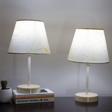 Vivido Abajur Saroz Krem Ayaklı Modern Abajur 2'Li Set