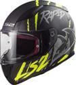 Ls2 Rapıd 2 Raven Kapalı Kask Mat Siyah-gri-neon Sarı 3X-LARGE