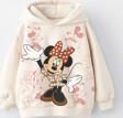 KIZ ÇOCUK MİNNİE BASKILI KAPÜŞONLU MANŞETLİ SWEATSHİRT
