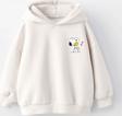KIZ ÇOCUK SNOOPY BASKILI KAPÜŞONLU MANŞETLİ SWEATSHİRT
