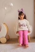 KIZ ÇOCUK BARBİE PULLU BİSİKLET YAKA PAMUK EŞOFMAN TAKIMI