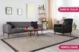 Perla Sofa Seneca Keten Koltuk Takımı, Gri Antrasit