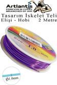 Renkli Tel Tasarım İskelet Teli 1.0mm 2 Metre 1 Adet Elişi Hobi El Sanatı Kararmaz Tel Makara Okul Deney Okul Sınıf