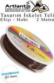 Renkli Tel Tasarım İskelet Teli 1.0mm 2 Metre 1 Adet Elişi Hobi El Sanatı Kararmaz Tel Makara Okul Deney Okul Sınıf