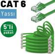 IRENIS 5 adet 50 cm CAT6 Kablo Yassı Ethernet Network Lan Ağ İnternet Kablosu
