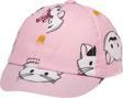KİTTİ 1015-01 KIZ BEBEK DESENLİ KASKETLİ ŞAPKA 0-12 AY