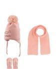 KİTTİ KIZ BEBEK K22150-05 0-18 AY ATKI BERE ELDİVEN SET