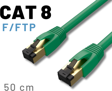IRENIS 50 Cm CAT8 Kablo F/FTP LSZH Ethernet Network Lan Ağ Kablosu