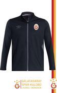 Galatasaray Orijinal Lisanslı Tam Fermuarlı Dik Yaka Siyah Antrenman Sweat