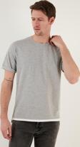 Buratti % 100 Pamuk Regular Fit Bisiklet Yaka Erkek T Shirt 5902515 GRİ MELANJ