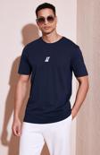 Buratti % 100 Pamuk Bisiklet Yaka Regular Fit Erkek T Shirt 5902753 İNDİGO