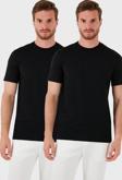 Buratti Pamuklu Regular Fit 2'li Basic Erkek T Shirt 59020202 SİYAH-SİYAH